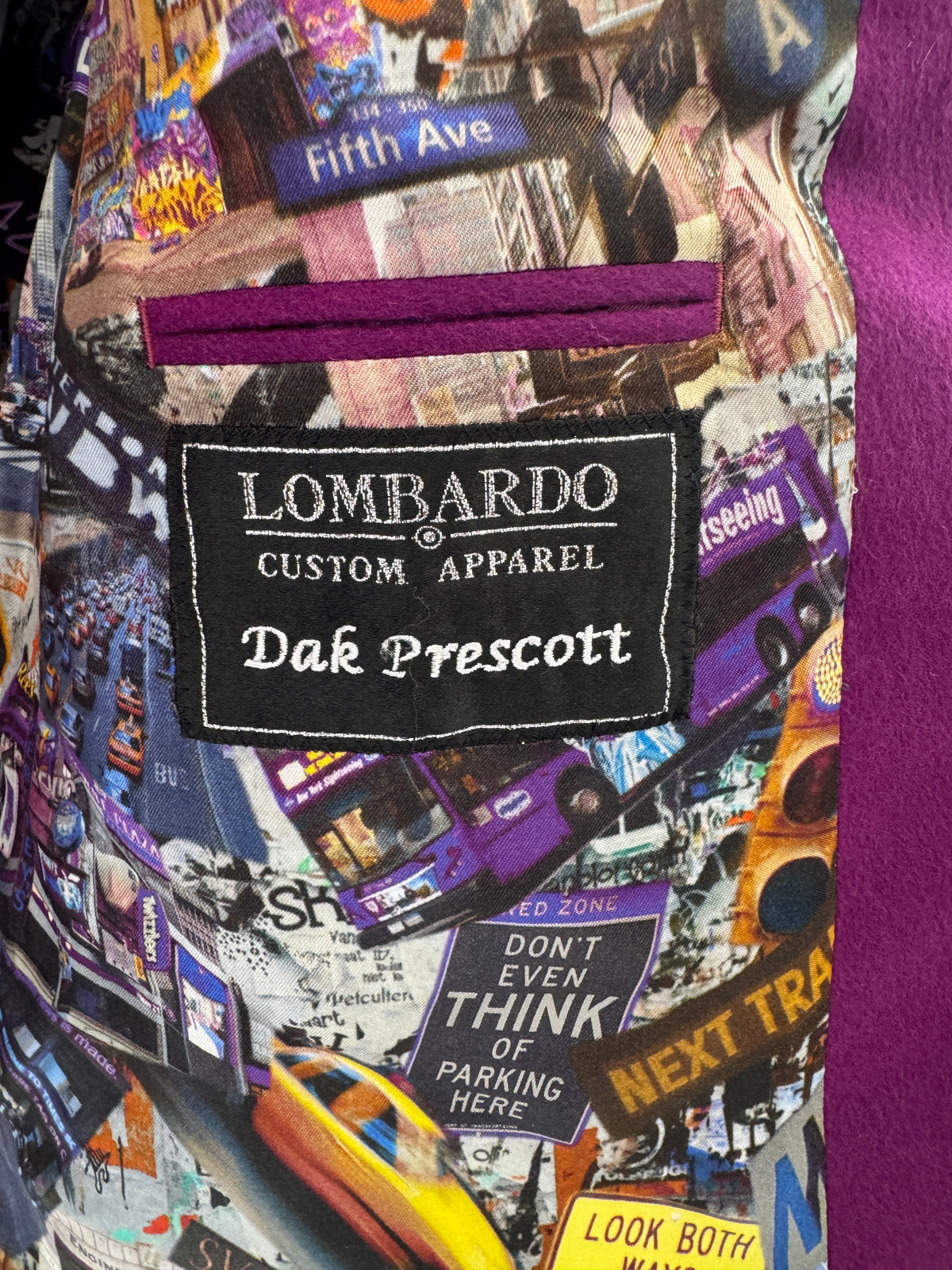 Dak Prescott’s Custom-Made Purple Lombardo Blazer