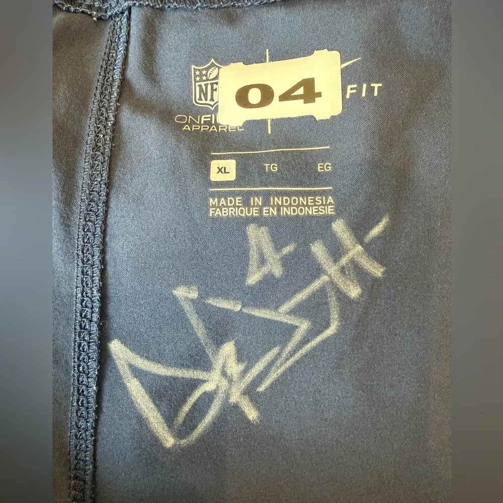 Dak Prescott SIGNED & Worn Navy Cowboy Shorts Navy- XL